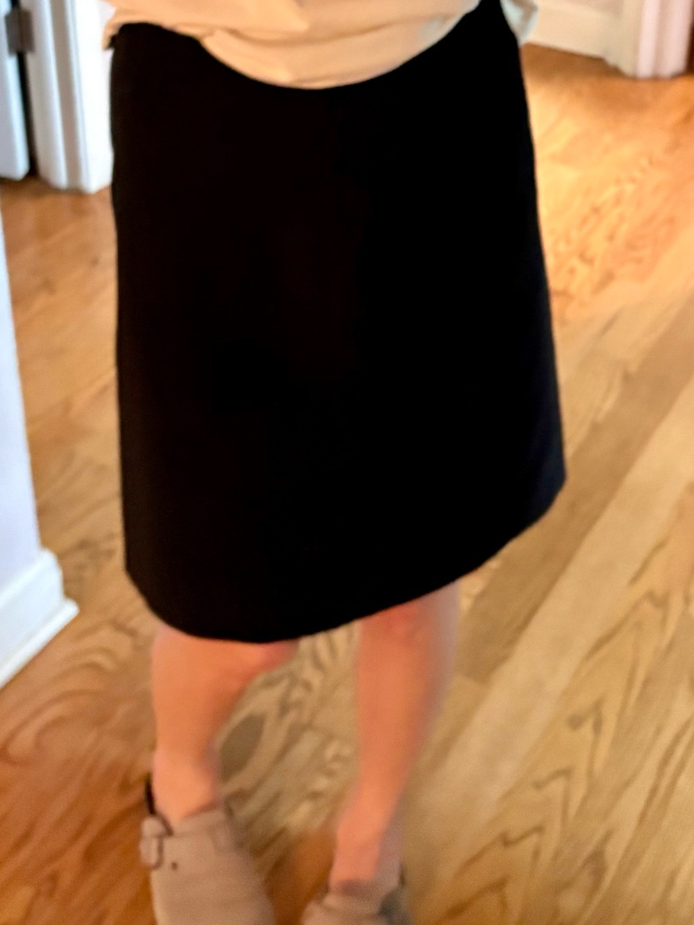 Prada Black A-Line Knee Skirt